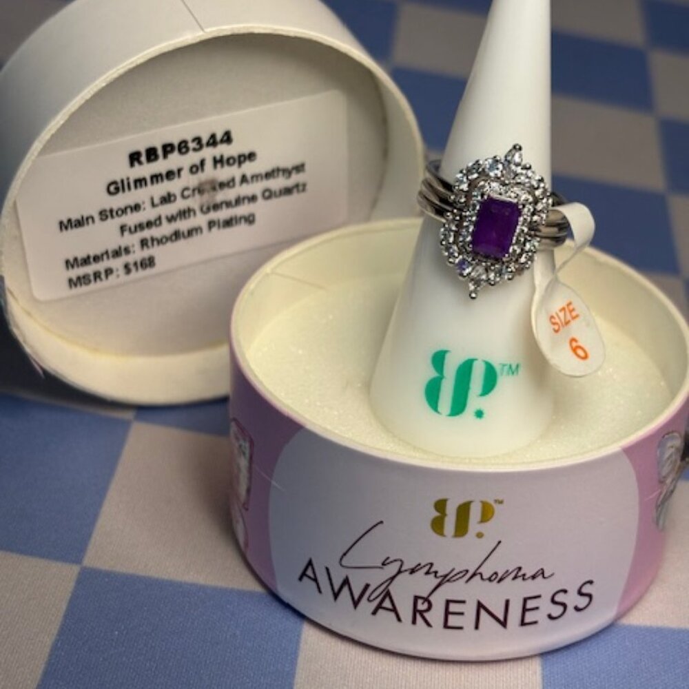 BP Lymphoma Awareness Ring - Glimmer of Hope